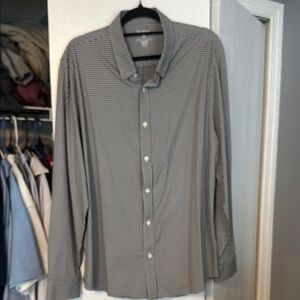 Men's Rhône burgundy  and White Checkered Shirt